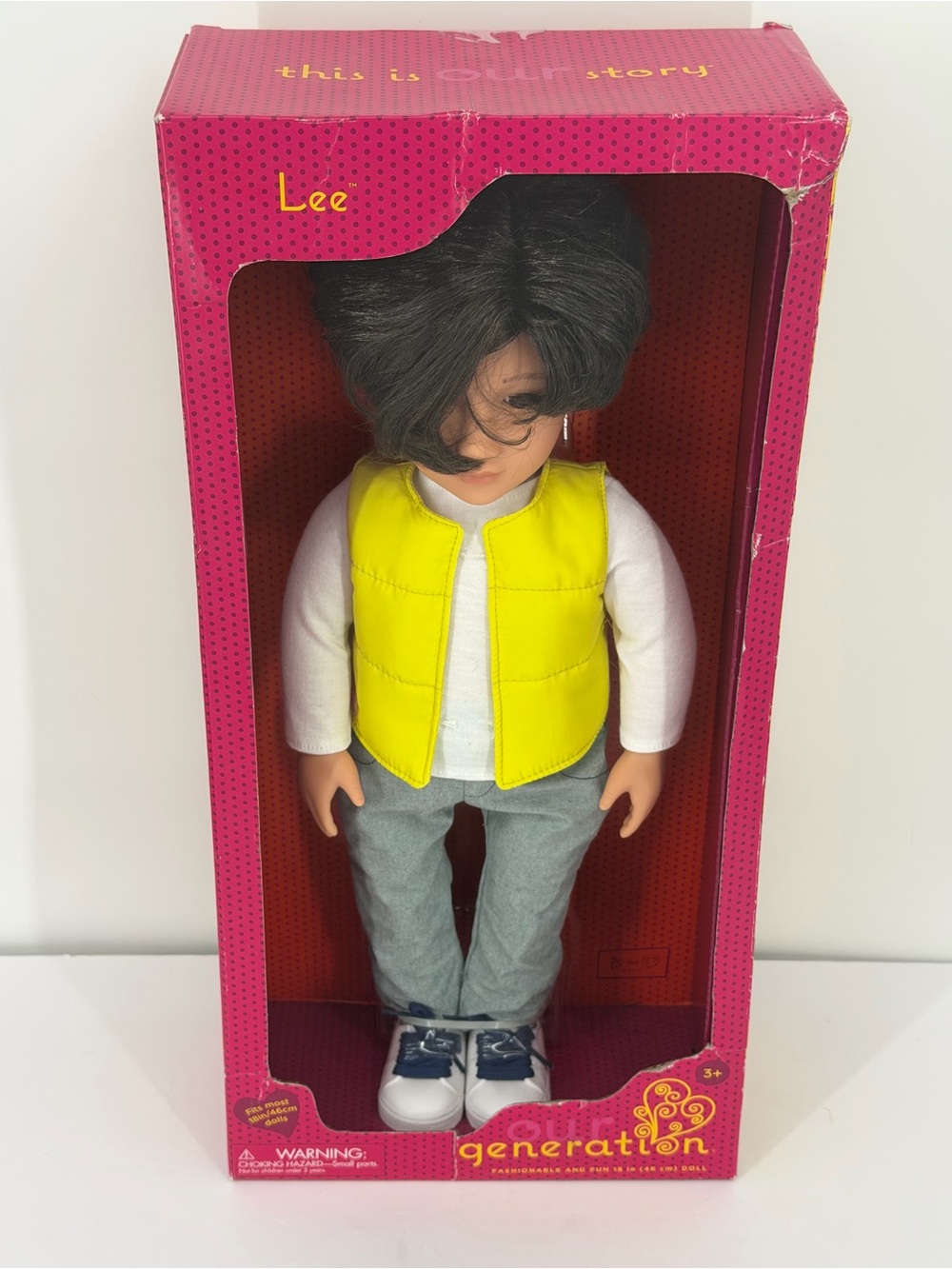 New Our Generation Lee Boy doll 18-inch dark-brown eyes -brown Realistic Hair